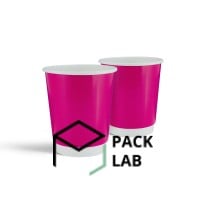 Paper white cup double-layer "Pink" 270 ml Paper white cup double-layer "Pink" 270 ml
